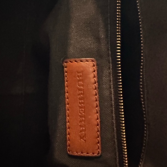 Burberry Classic Check Canvas Bag in Brown and Cream - Picture 9 of 9